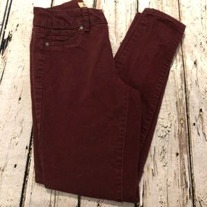 Blue Spice burgundy skinny jeans